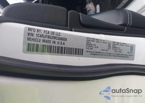 2021 Jeep Grand Cherokee 80Th Anniversary 4X4 из США, поврежденный, VIN 1C4RJFBG2MC568028